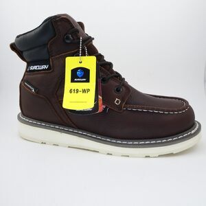 SUREWAY 6" Heavy Duty Soft Toe Full Grain Leather Work Boots Brown Men's US: 10